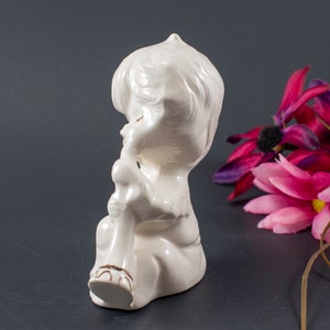 Adorable Porcelain Angels Playing Instruments. Ceramic Girl And Boy Angel figurines. Christmas angels image 8