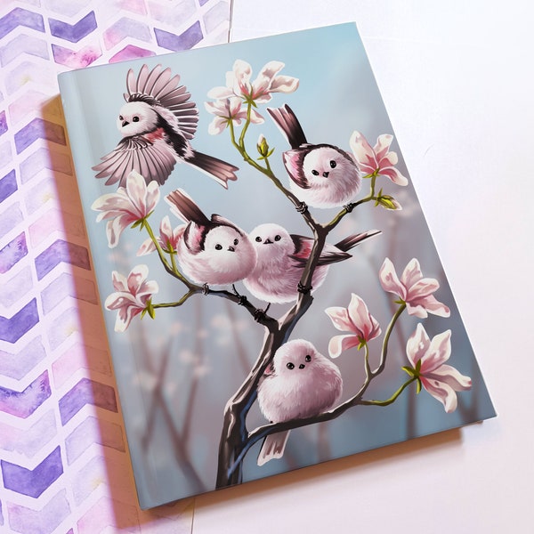 Shima Enaga Hard Cover Journal - Pretty Bird Stationery Lined Notebook