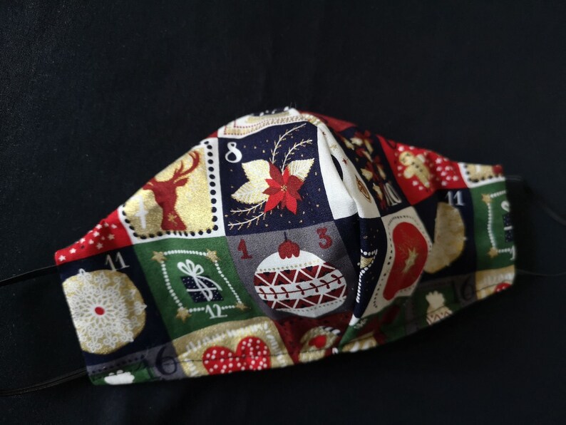Adult Advent Calendar Christmas Handmade Face Mask Masque 100 Etsy