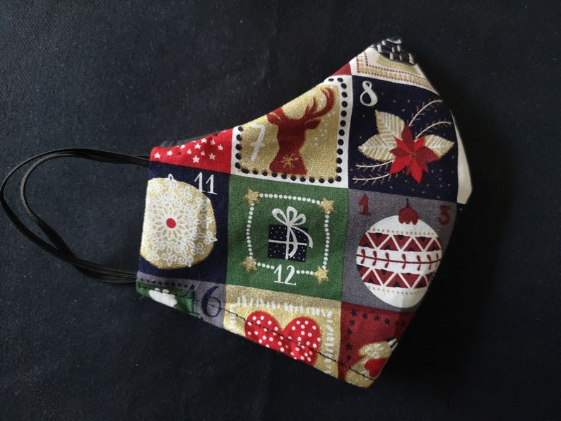 Adult Advent Calendar Christmas Handmade Face Mask Masque 100 Etsy