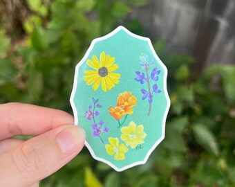 california native plants waterproof vinyl sticker