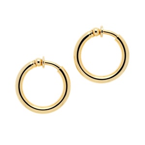 Gold Hoop Clip on Earrings image 2