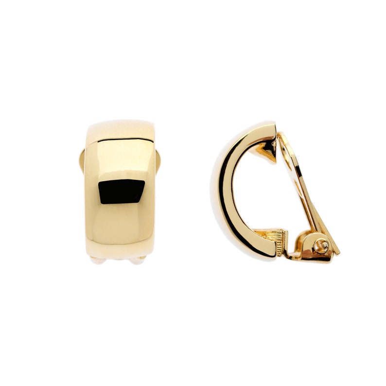 Gold Polished Clip on Earrings image 2