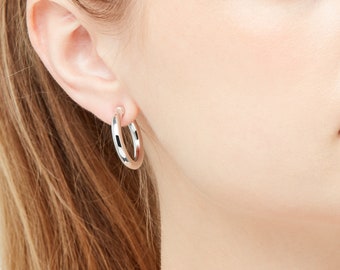 Platinum Hoop clip on Earrings