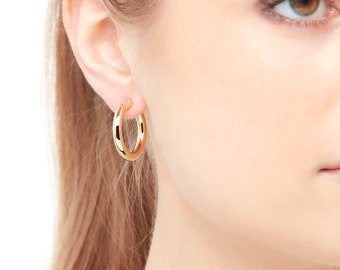 Gold Hoop Clip on Earrings