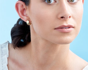 Gold Polished Clip on Earrings