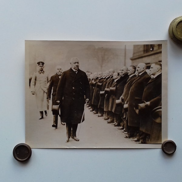 President Von Hindenburg photograph original 1920s press post WW1