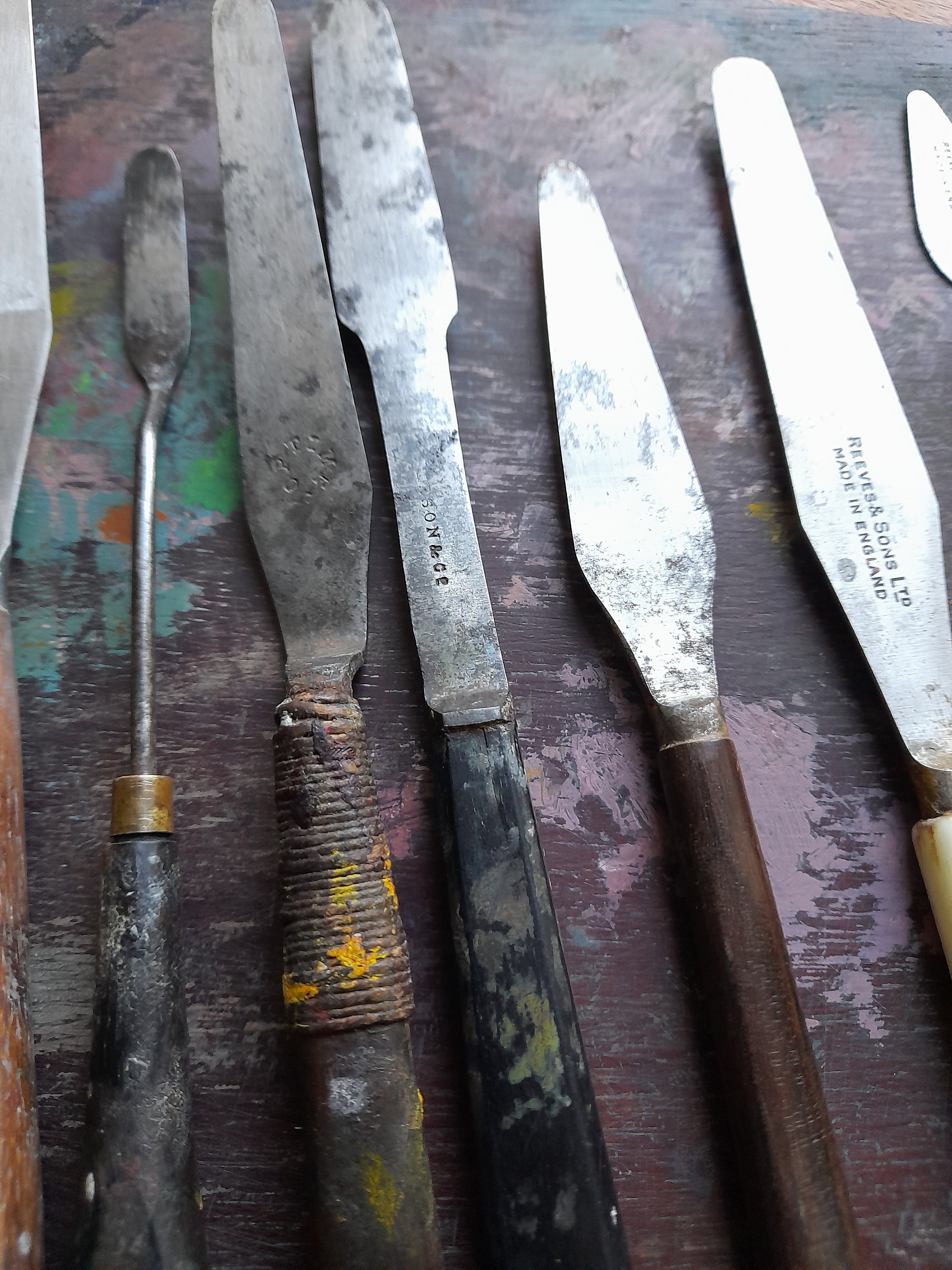 BRuSTRO Artists' Palette Knives (Set of 18) (Painting Knives)  - pallete knives