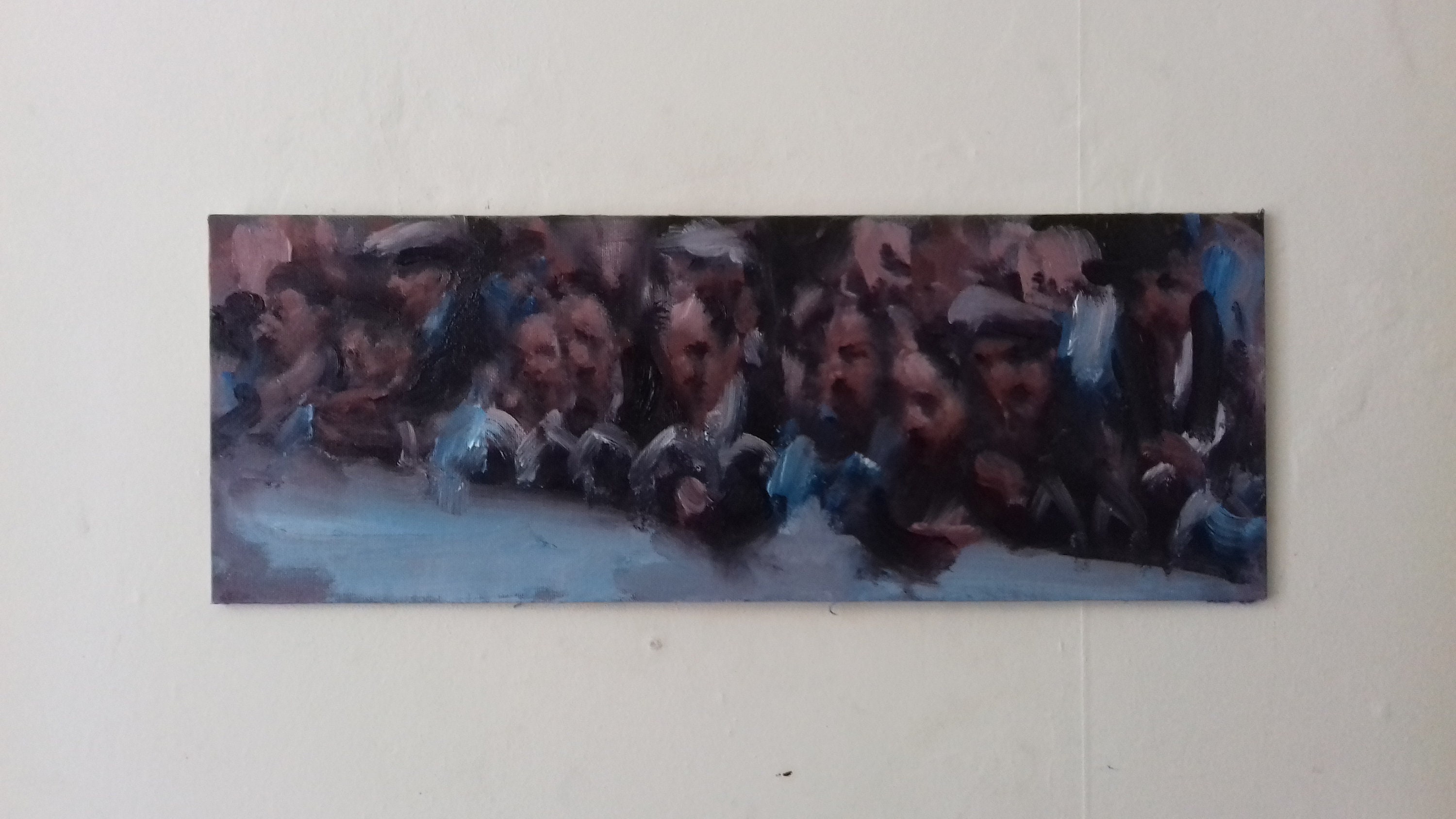 Manchester City painting oil on canvas board 1940s Etsy