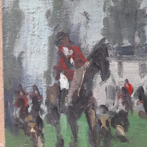 Hunt At Country House oil painting ,horse and hounds ,fox hunt tradition Riding Nature