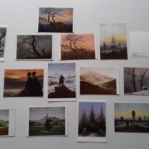 Casper David Friedrich Vintage Postkarten Sammlung
