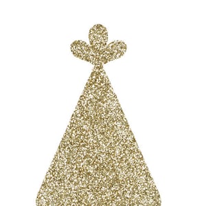 Gold Glitter Party Hat Clipart