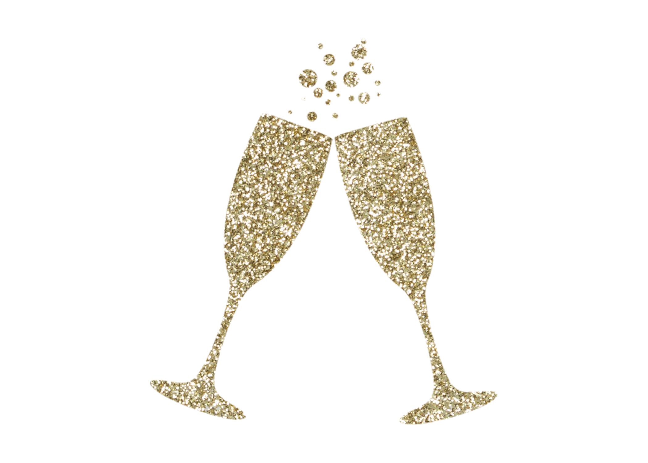Gouden Glitter Champagne Fluiten Clipart Etsy