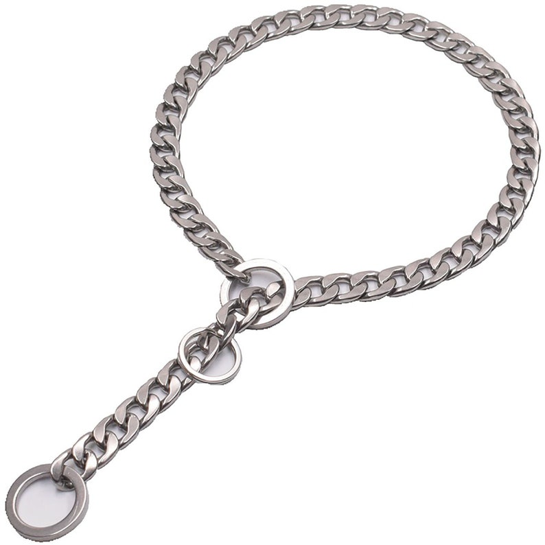 Golden Leash\uff0cDomineering Dog Decoration A Pet Collar Pet Supplies Stainless Steel Chain Large Dog Control Chain American Bully