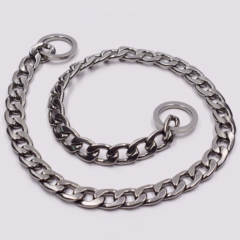 Golden Leash\uff0cDomineering Dog Decoration A Pet Collar Pet Supplies Stainless Steel Chain Large Dog Control Chain American Bully