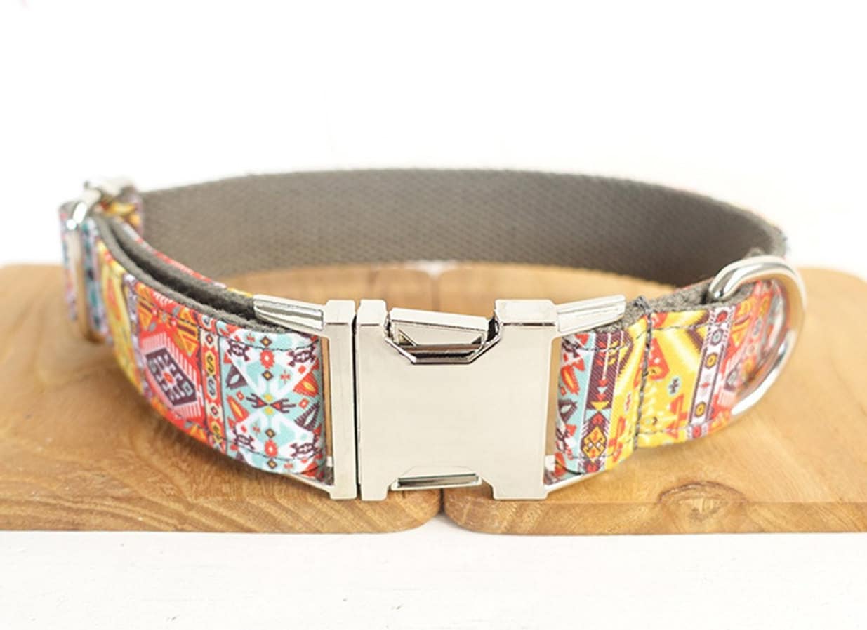 Bohemia Style Dog Collar dog collar Metal Buckle Etsy