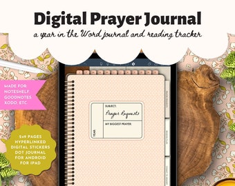 Digital Bible Journaling, Undated Christian Planner, Goodnotes iPad Planner, Yearly Journal, Bible Study, Reading Devotional Dot Journal