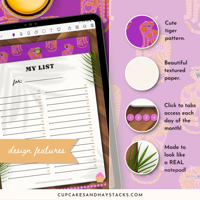 Digital Notepad Bundle, Notebook, Blank, Bullet Journal, Lined, to Do