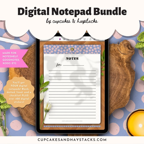 Digital Notepad Bundle Notebook Blank Bullet Journal Etsy