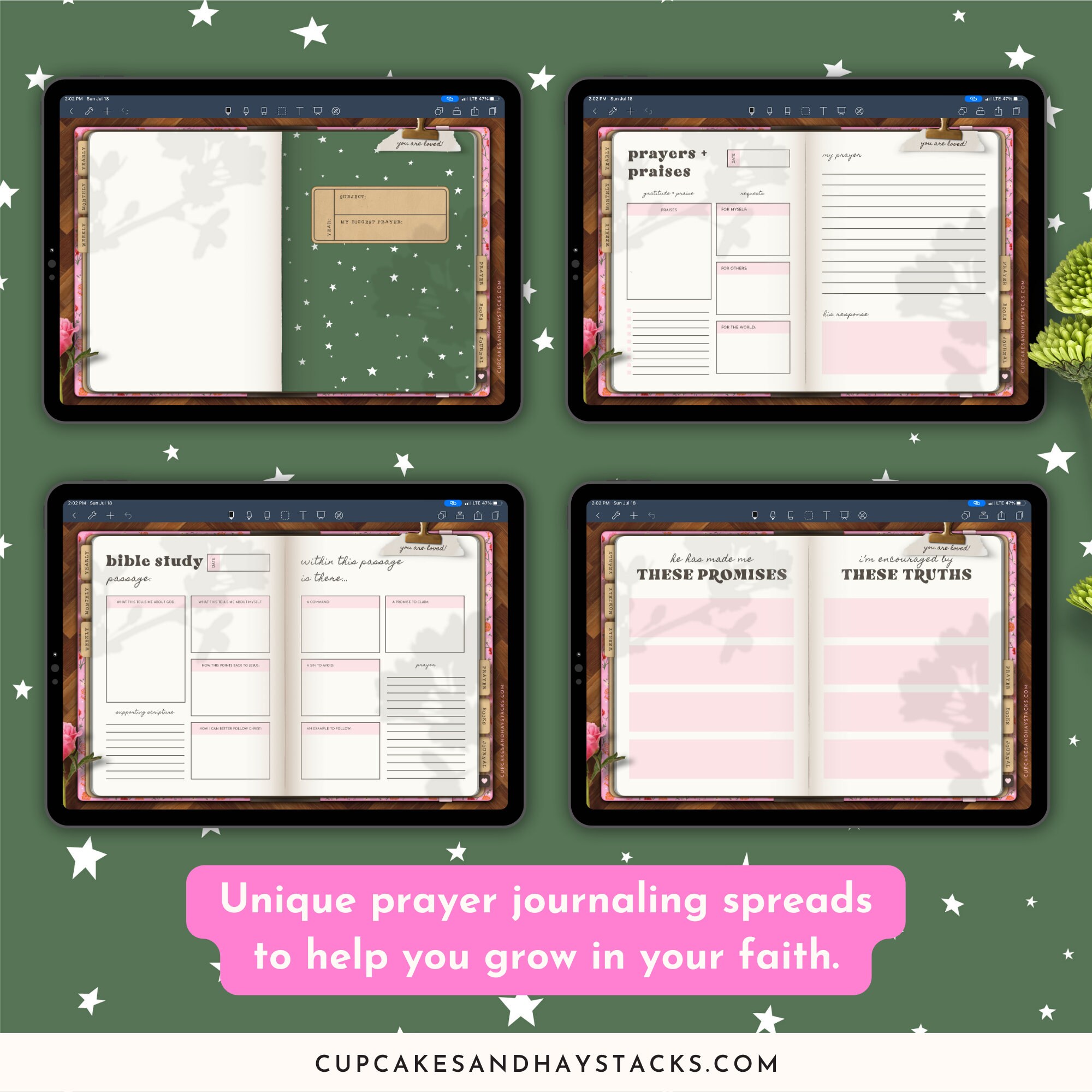 Christian Digital Planner and Prayer Journal, Goodnotes iPad Planner ...