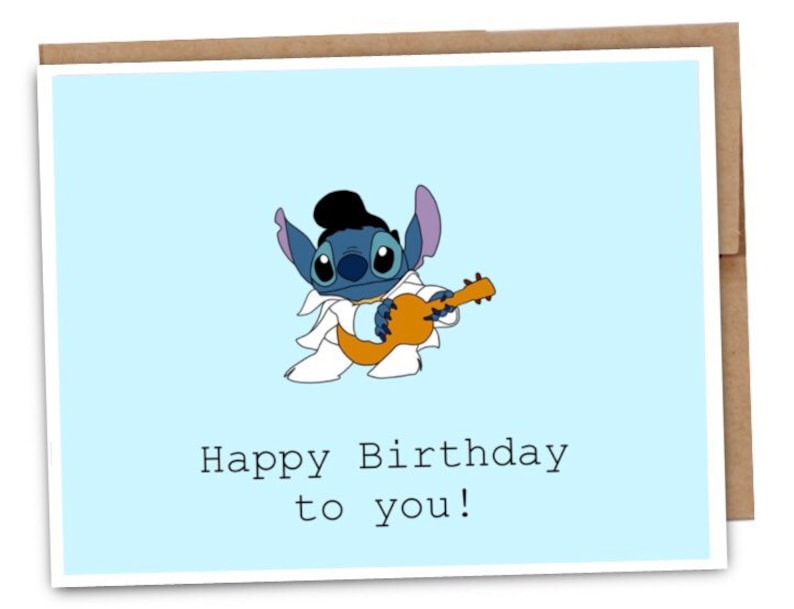 Lilo And Stitch Birthday Card Etsy