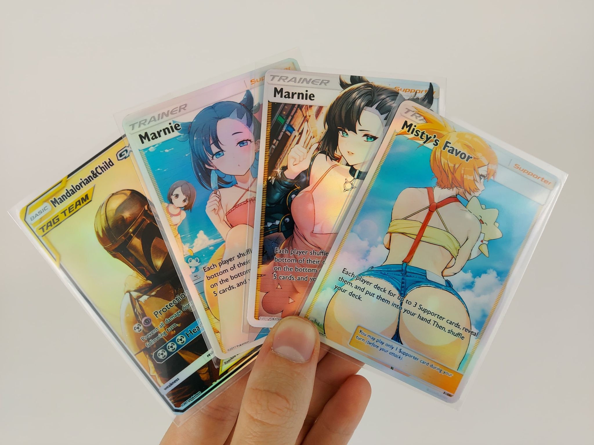 Misty Full Art Holographic Pokemon Card Orica Custom Waifu Etsy