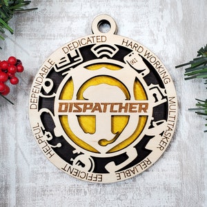 Dispatcher ornament- gift for dispatchers- coworker- 911 center- dispatch- law enforcement- first responder- call taker- phone- radio- EMS