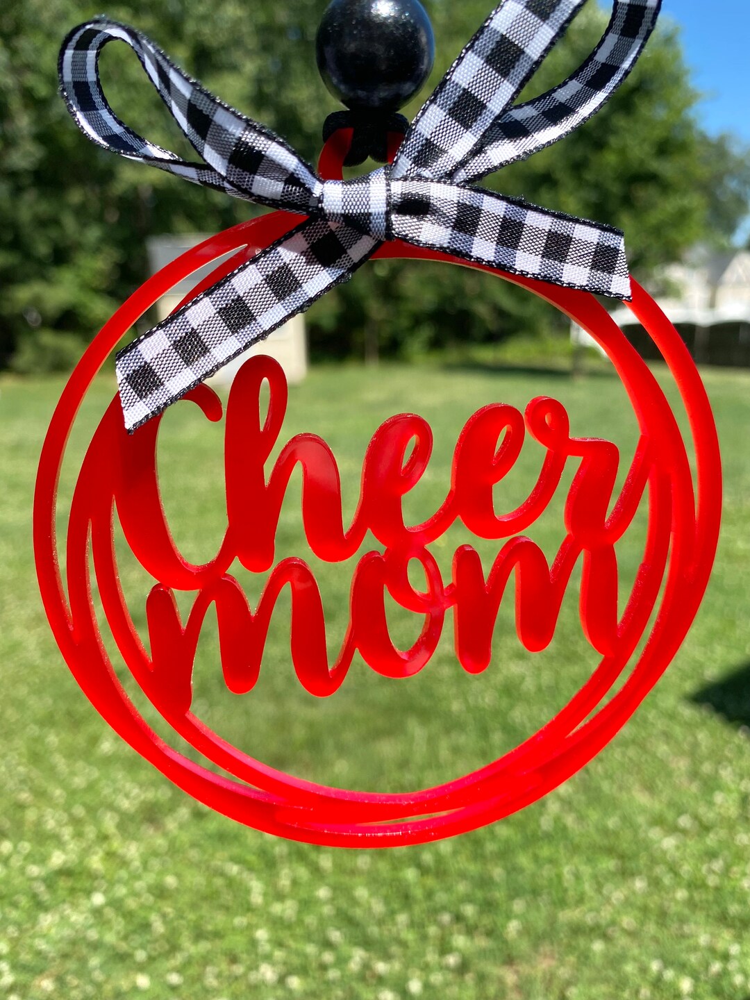 Sports Mom Car Charm Soccer Football Basketball Cheer Etsy