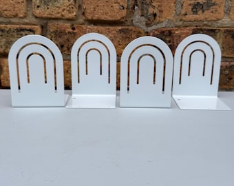 Small White Vintage Bookend Pairs