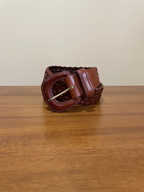 Coach Woven Leather Belt, small