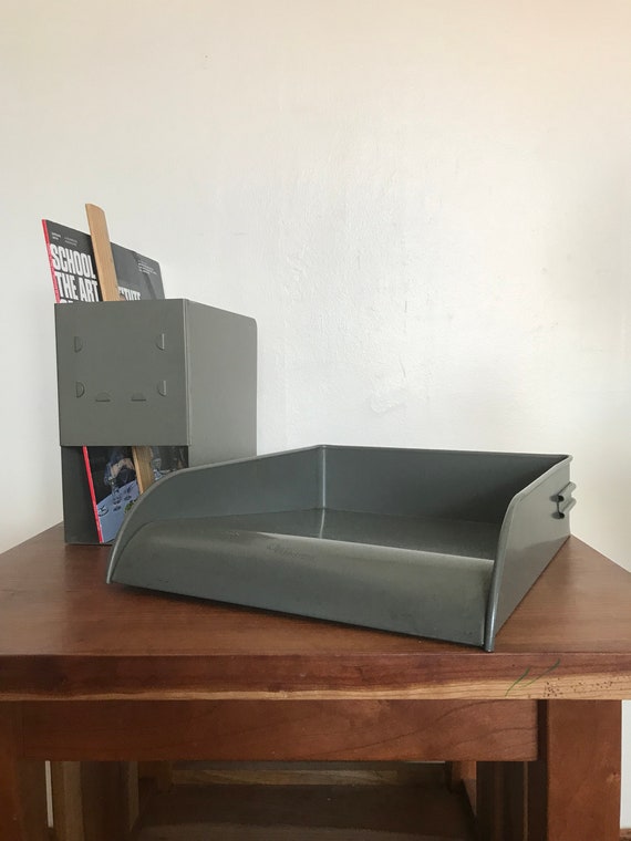 Vintage Metal Desk Organizers Etsy