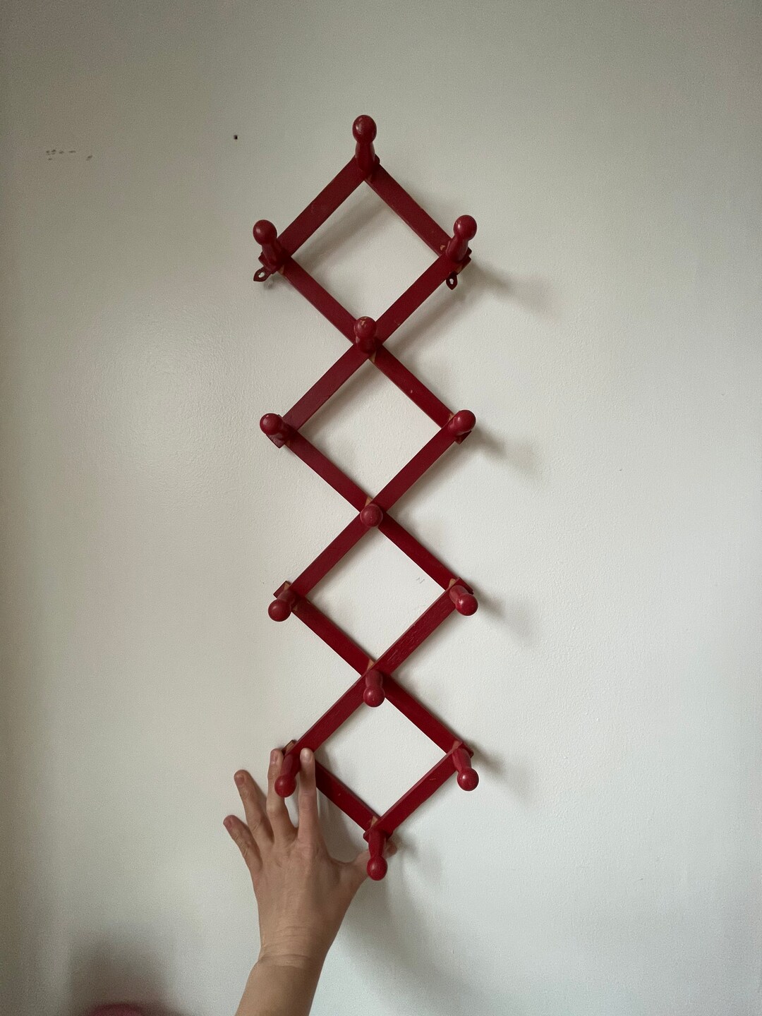 Red Vintage Wooden Expansion Rack - Etsy