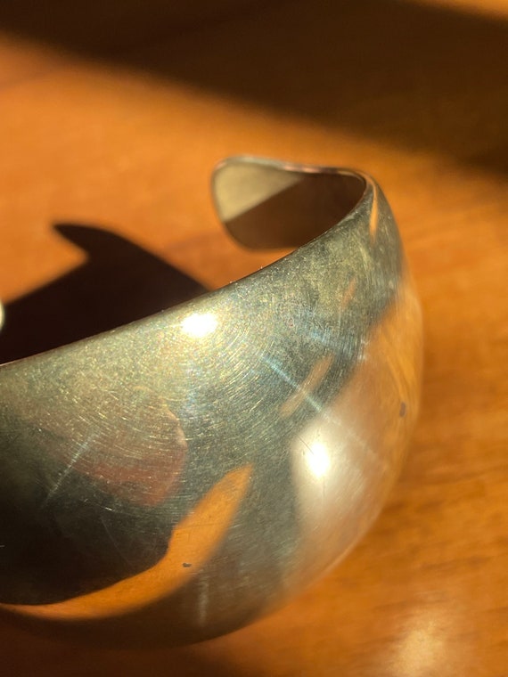 Solid Brass Cuff Bracelet, Vintage - image 1
