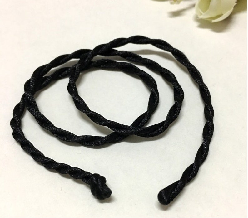 100pcs 20inches 3mm RainbowBlackRed Braided Silk Cord Necklace,For Pendant Charm,DIY Necklace