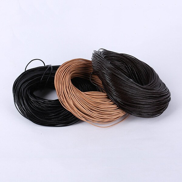 1mm Genuine Leather Bracelet Necklace Cord,For Pendant Charm,DIY Accessory Jewelry Making,Cord Rope String