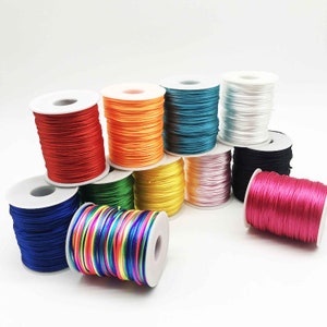20Yards 2mm Chinese Knot Silk Cord Bracelet Necklace Cord,For Pendant Charm,For Beading,DIY Accessory Jewelry Making,Cord String Rope