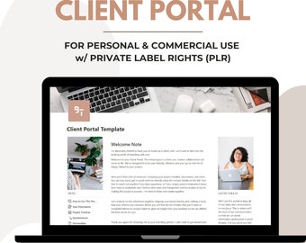 Portal do Cliente Tudo-em-Um - Modelo para Notion, Painel de Controle e Integração, Rastreamento de Projetos, PLR para Uso Comercial