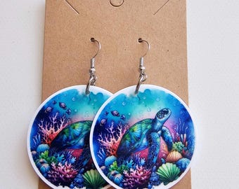Turtle Dangley Earrings