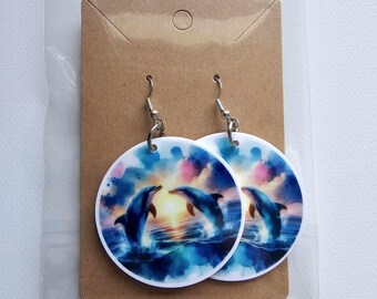 Dolphins Dangley Earrings