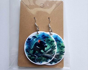 Tasmanian Devil Dangley Earrings