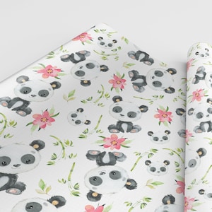 Panda Animal Watercolour Seamless Pattern