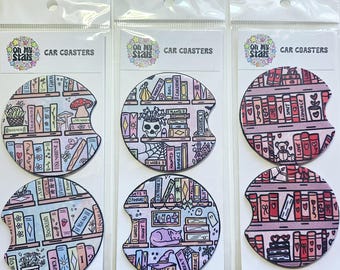 Book Lover Car Coaster