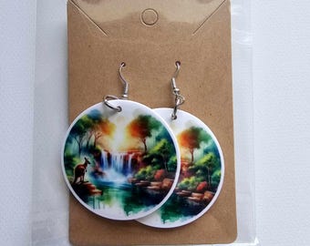 Kangaroo Waterfall Dangley Earrings
