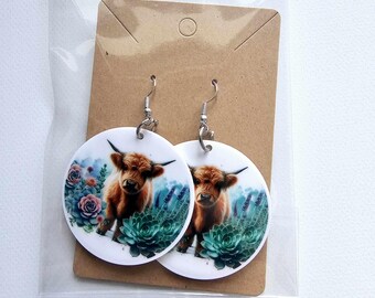 Highland Cow Dangley Earrings