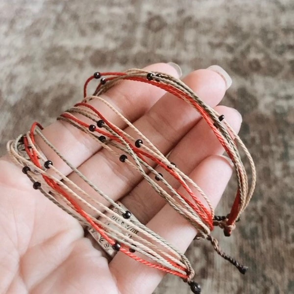 RAINBOW TROUT Inspired Hand Woven Waterproof Adjustable Bracelet