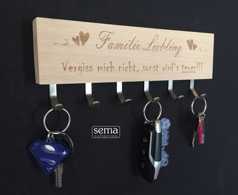 Schlüsselbrett mit Wunschgravur | Etsy