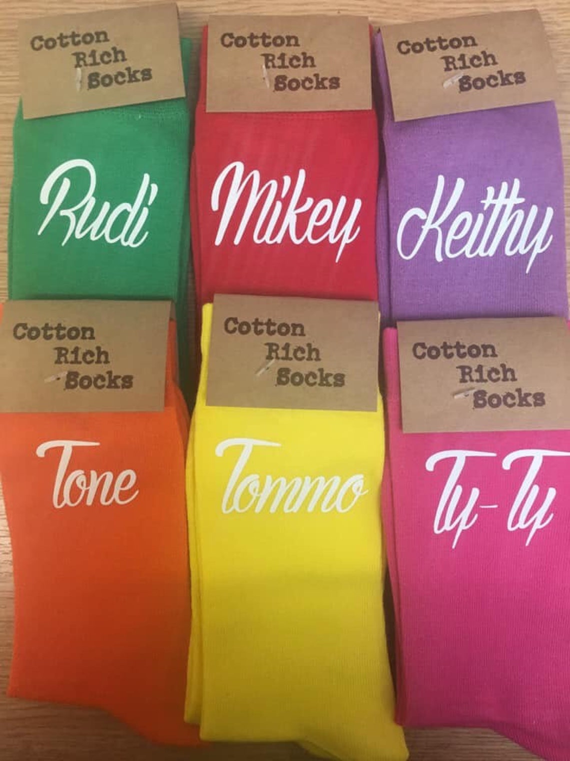 Personalised Name Socks Any Name or Text Can Be Added Great Etsy