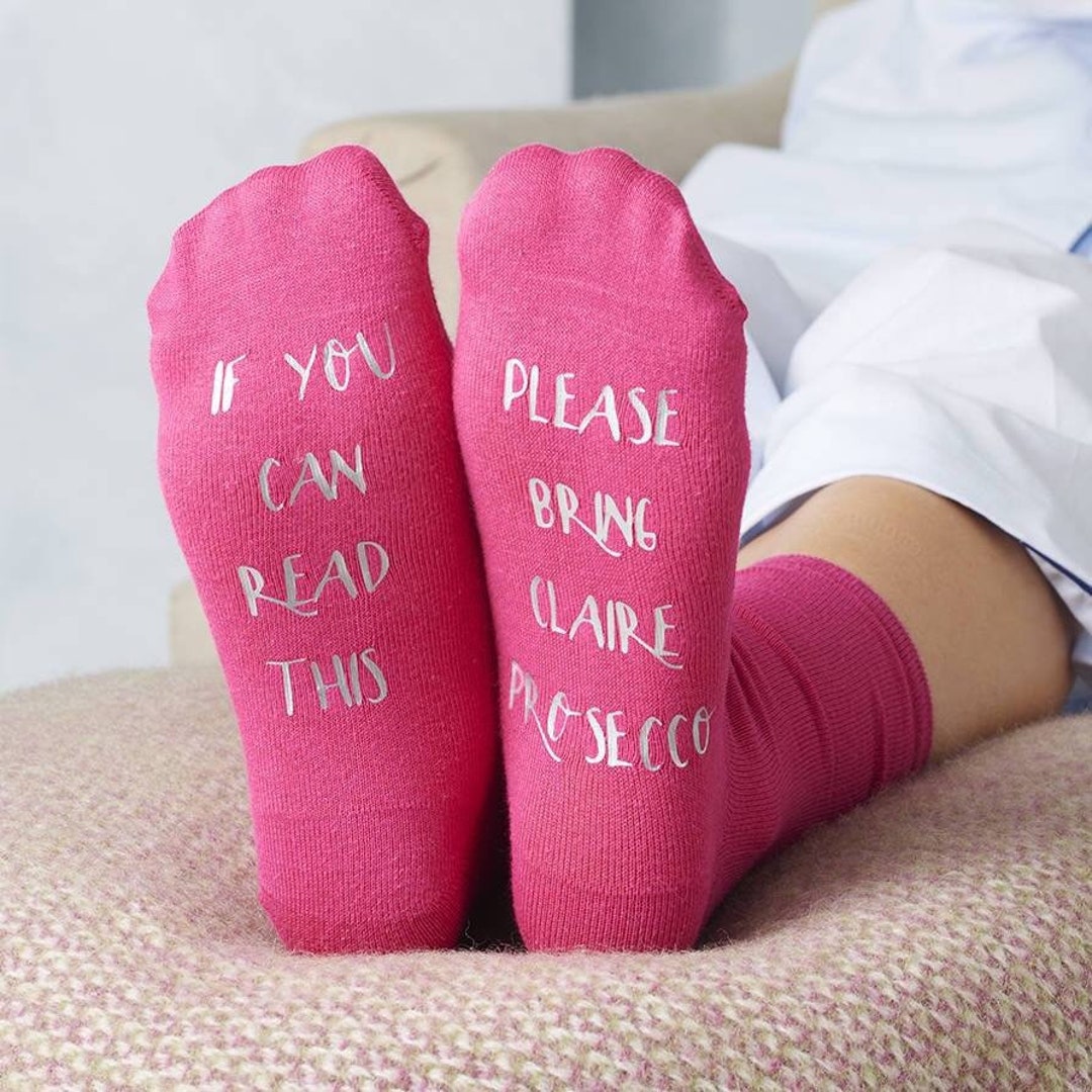 Personalised Name Socks Birthday Gift Great Prosecco or Any Etsy