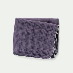 Organic Nontoxic Navy Muslin Baby Blanket, Large Size Soft Gauze Baby Swaddle Buy Baby blanket