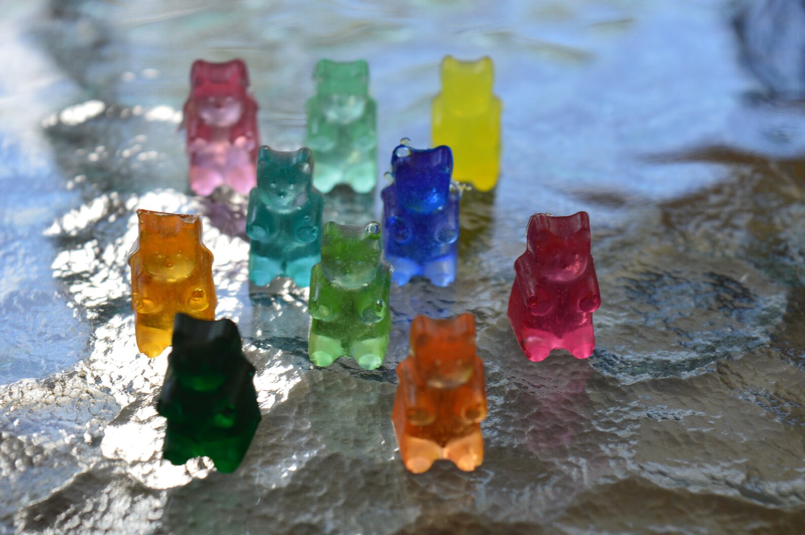 3/4 Gummy Bears Made Out of Resin. More Colors. 10 in Etsy